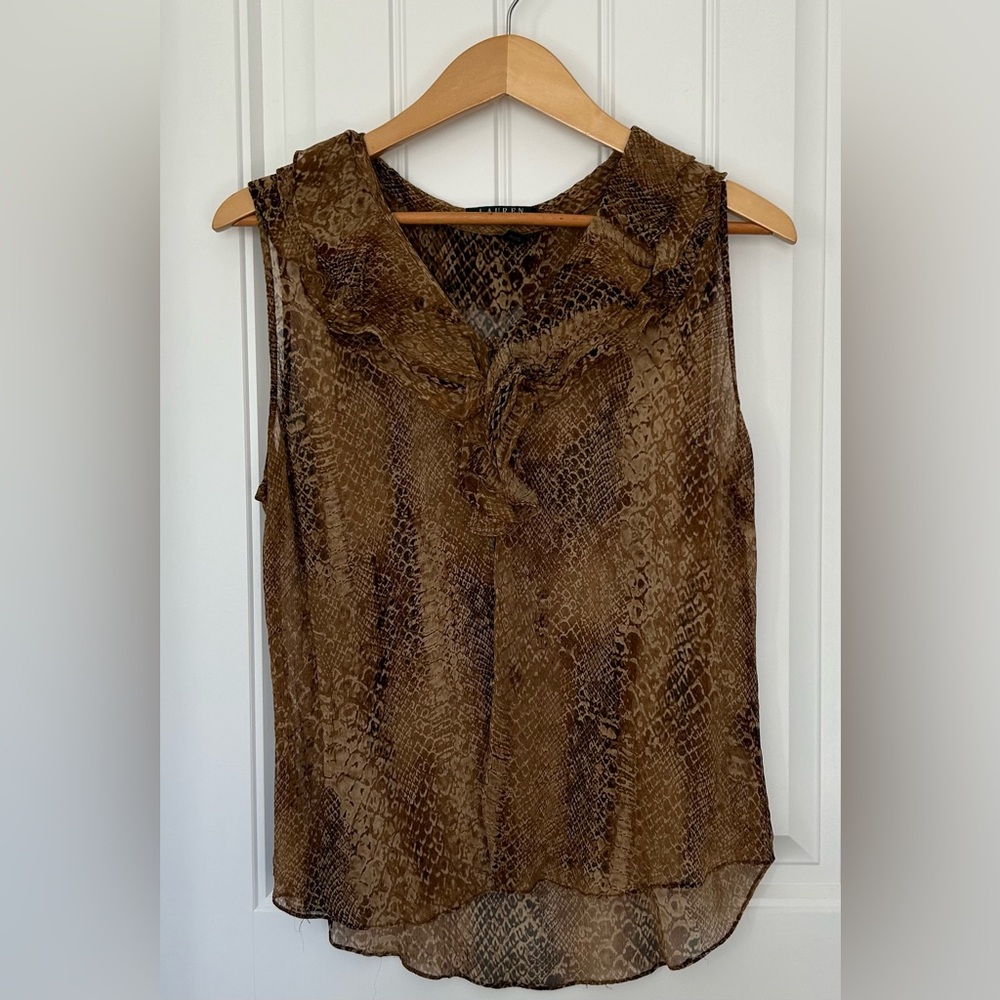 Lauren by Ralph Lauren size 16 snakeskin blouse